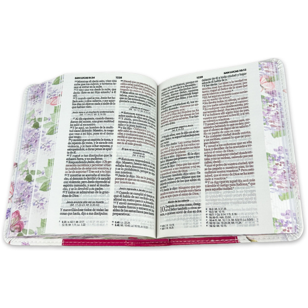 Biblia RVR1960 Renovación rosa cto pintado im piel bolsillo 8.5pt - Image 2