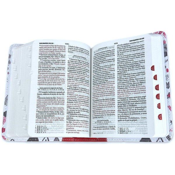Biblia RVR1960 Palabras de vida amor rojo c bco im piel-Cloth índice bolsillo 8.5pt - Image 2