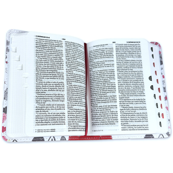 Biblia RVR1960 Palabras de vida amor rojo c bco im piel-Cloth índice bolsillo 8.5pt - Image 3