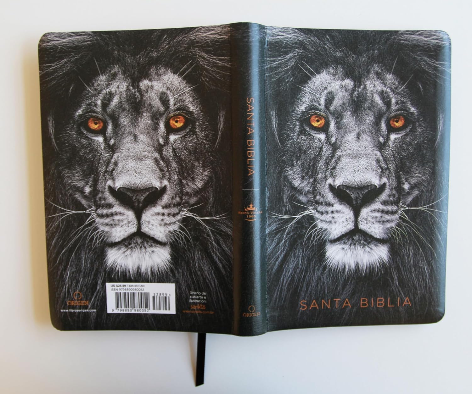 Biblia RVR1960 León de Judá im piel manual 10.5pt