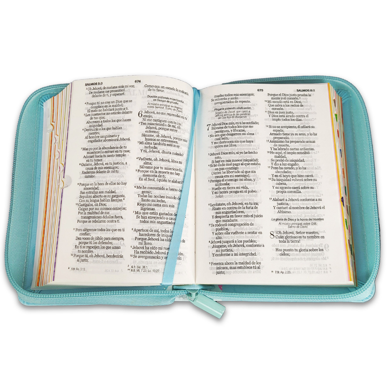 Biblia RVR1960 Mi gran viaje turquesa im piel cierre índice bolsillo 8.5pt