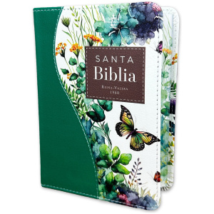 Biblia RVR1960 Renovación verde cto pintado im piel bolsillo 8.5pt