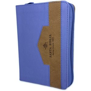 Biblia RVR1960 Elegante lila cafe im piel cierre índice bolsillo 8.5pt