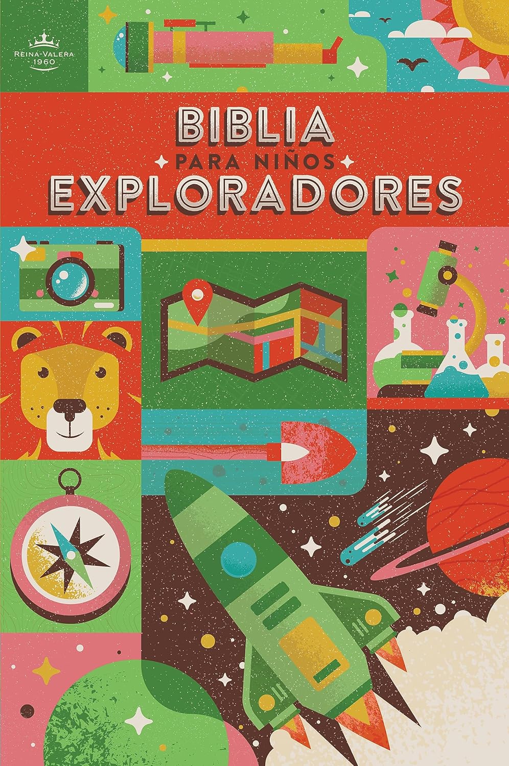 Biblia RVR1960 para niños exploradores multicolor tapa dura manual 9.5pt