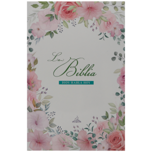 Biblia DHH misionera rústica flores rosas DHH.60ue 9pt