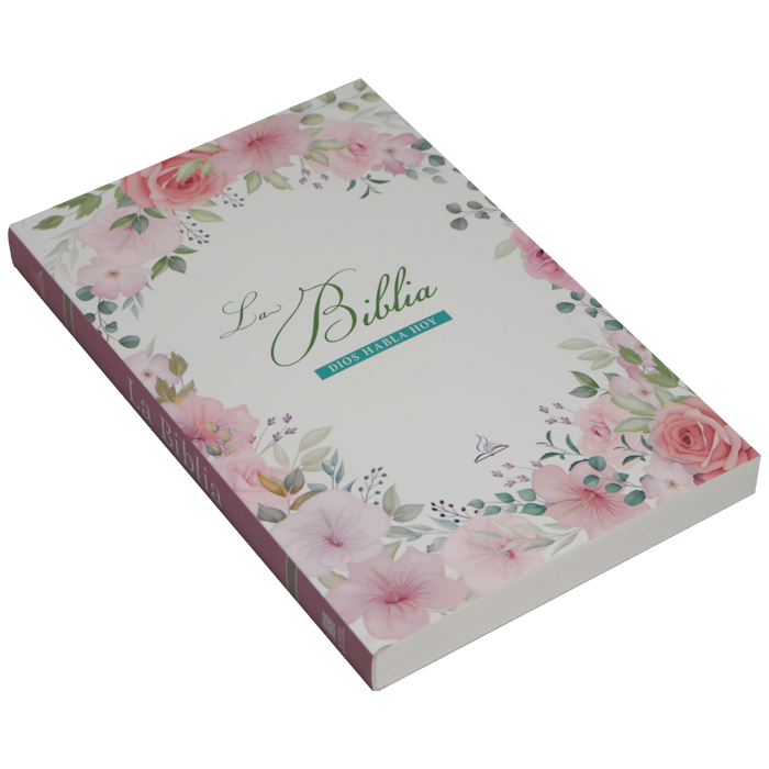 Biblia DHH misionera rústica flores rosas DHH.60ue 9pt