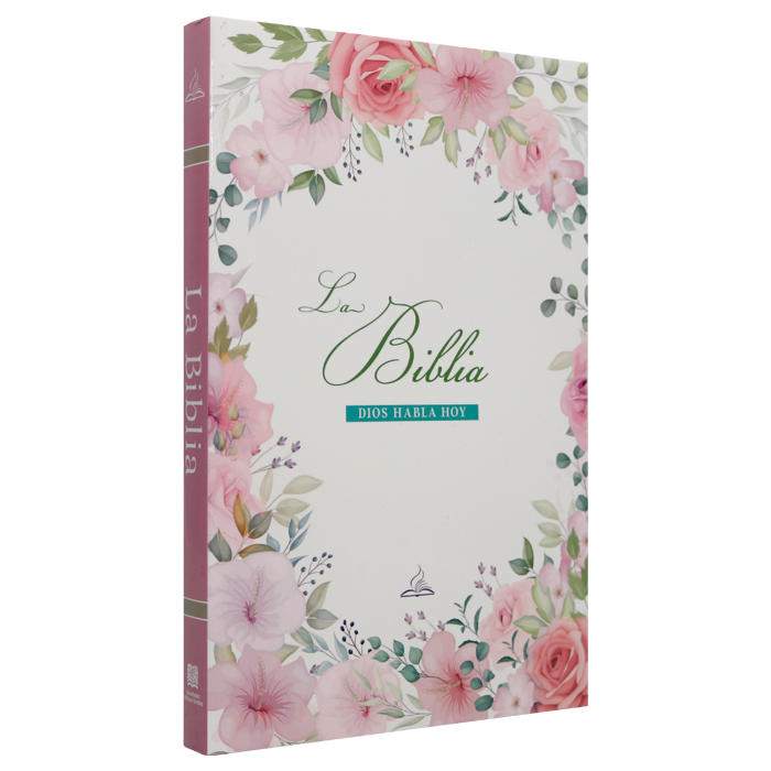 Biblia DHH misionera rústica flores rosas DHH.60ue 9pt