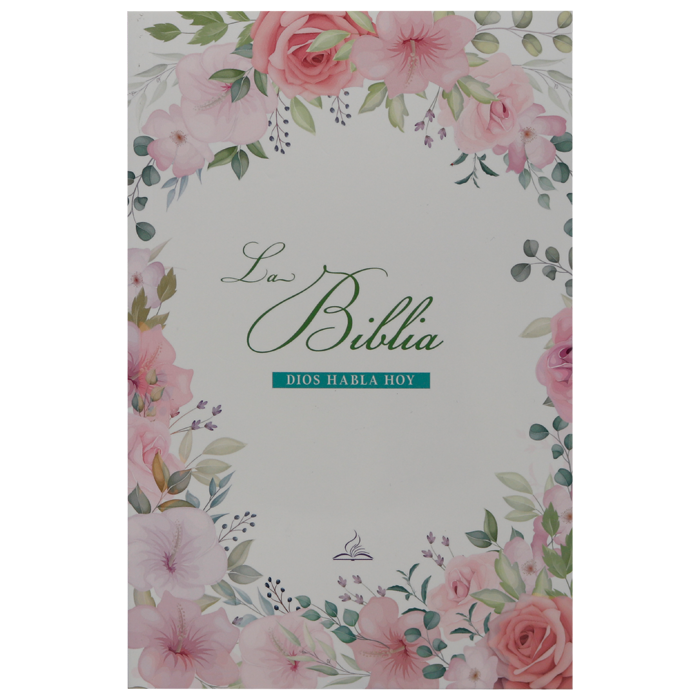 Biblia DHH misionera rústica flores rosas DHH.60ue 9pt