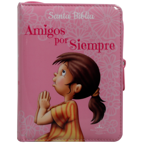 Biblia RVR1960 amigos por siempre acolchada rosa RVR022cZaP