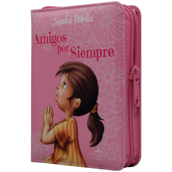 Biblia RVR1960 amigos por siempre acolchada rosa RVR022cZaP - Image 2