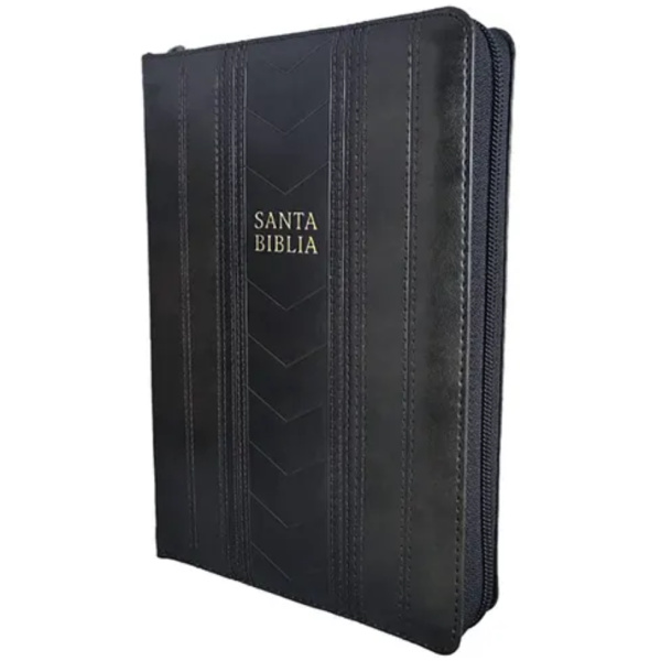Biblia RVR1960 letra grande ed lim negro im piel índice cierre manual 12pt