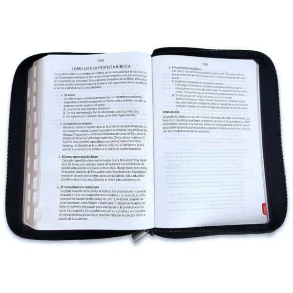 Biblia RVR1960 Limitada negro im piel índice cierre manual 14pt - Image 3
