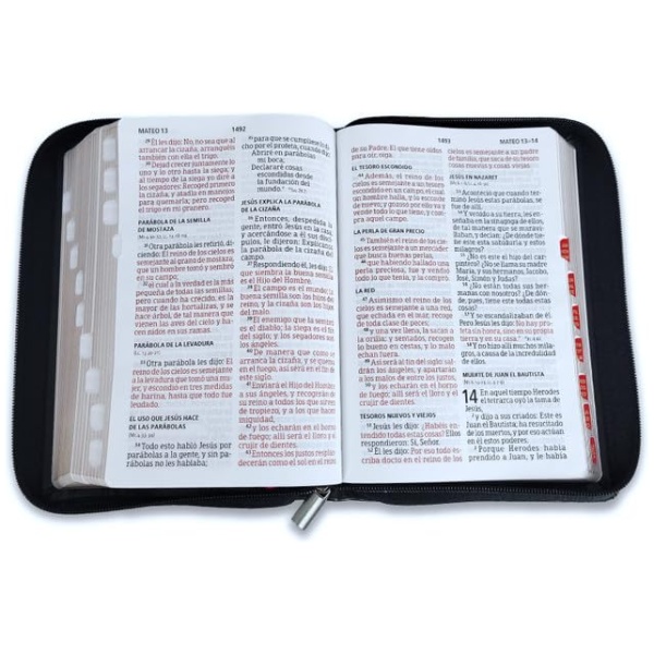 Biblia RVR1960 Limitada negro im piel índice cierre manual 14pt - Image 2