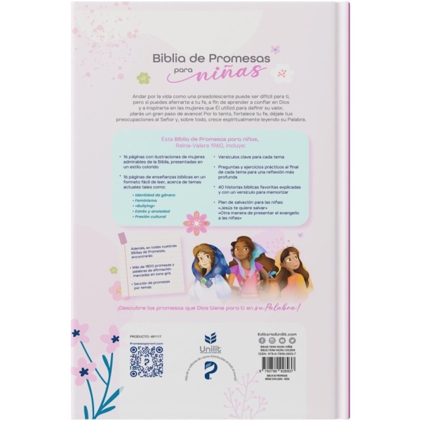 Biblia RVR1960 de promesas para niña tapa dura 11pt - Image 2