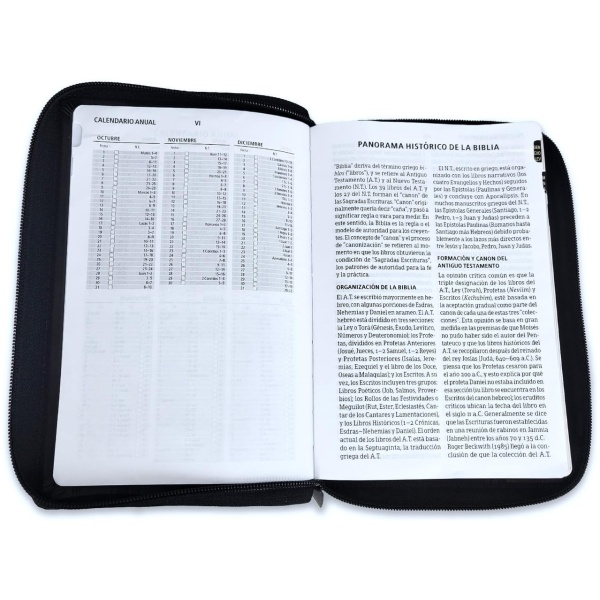 Biblia RVR1960 Limitada negro im piel índice cierre manual 14pt - Image 4