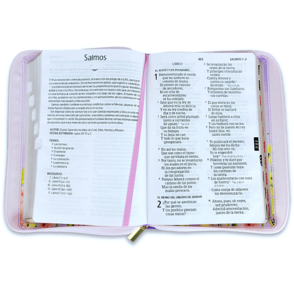 Biblia RVR1960 Limitada lavanda im piel índice cierre manual 14pt - Image 3