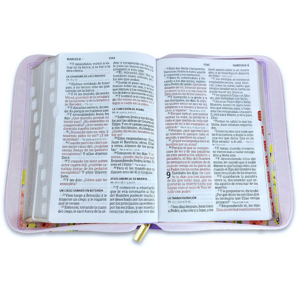 Biblia RVR1960 Limitada lavanda im piel índice cierre manual 14pt - Image 4