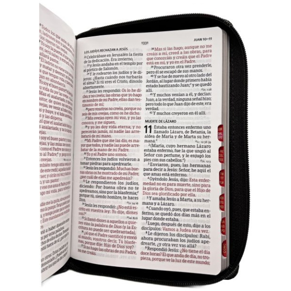 Biblia RVR1960 letra grande ed lim negro im piel índice cierre manual 12pt - Image 4