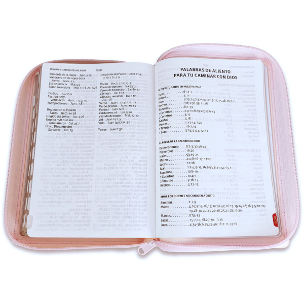 Biblia RVR1960 letra grande ed lim durazno im piel índice cierre manual 12pt - Image 5
