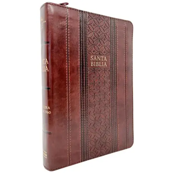 Biblia RVR1960 Limitada caoba marron im piel índice cierre manual 14pt - Image 2
