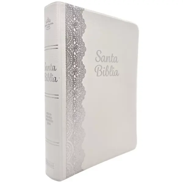 Biblia RVR1960 Letra grande vinil blanco boda manual 12pt - Image 2