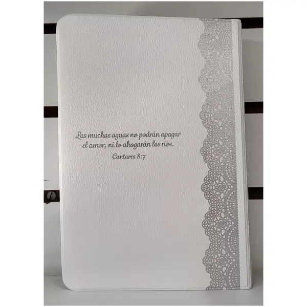 Biblia RVR1960 Letra grande vinil blanco boda manual 12pt - Image 4