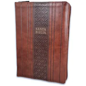 Biblia RVR1960 Limitada caoba marron im piel índice cierre manual 14pt