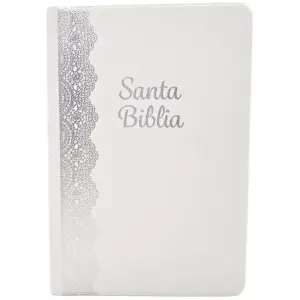 Biblia RVR1960 Letra grande vinil blanco boda manual 12pt