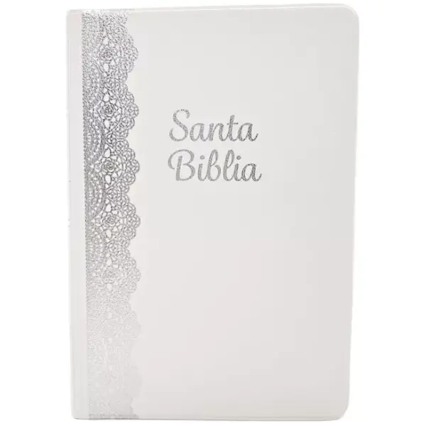 Biblia RVR1960 Letra grande vinil blanco boda manual 12pt