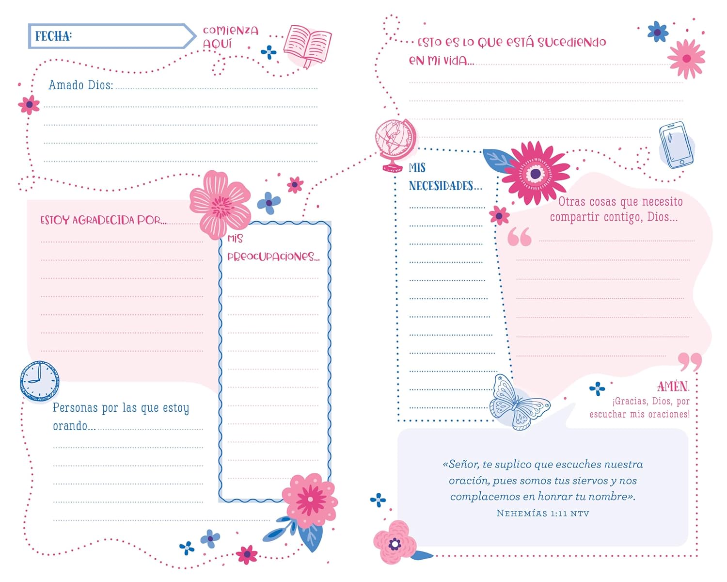 El mapa de oración para las niñas: Un Diario Creativo