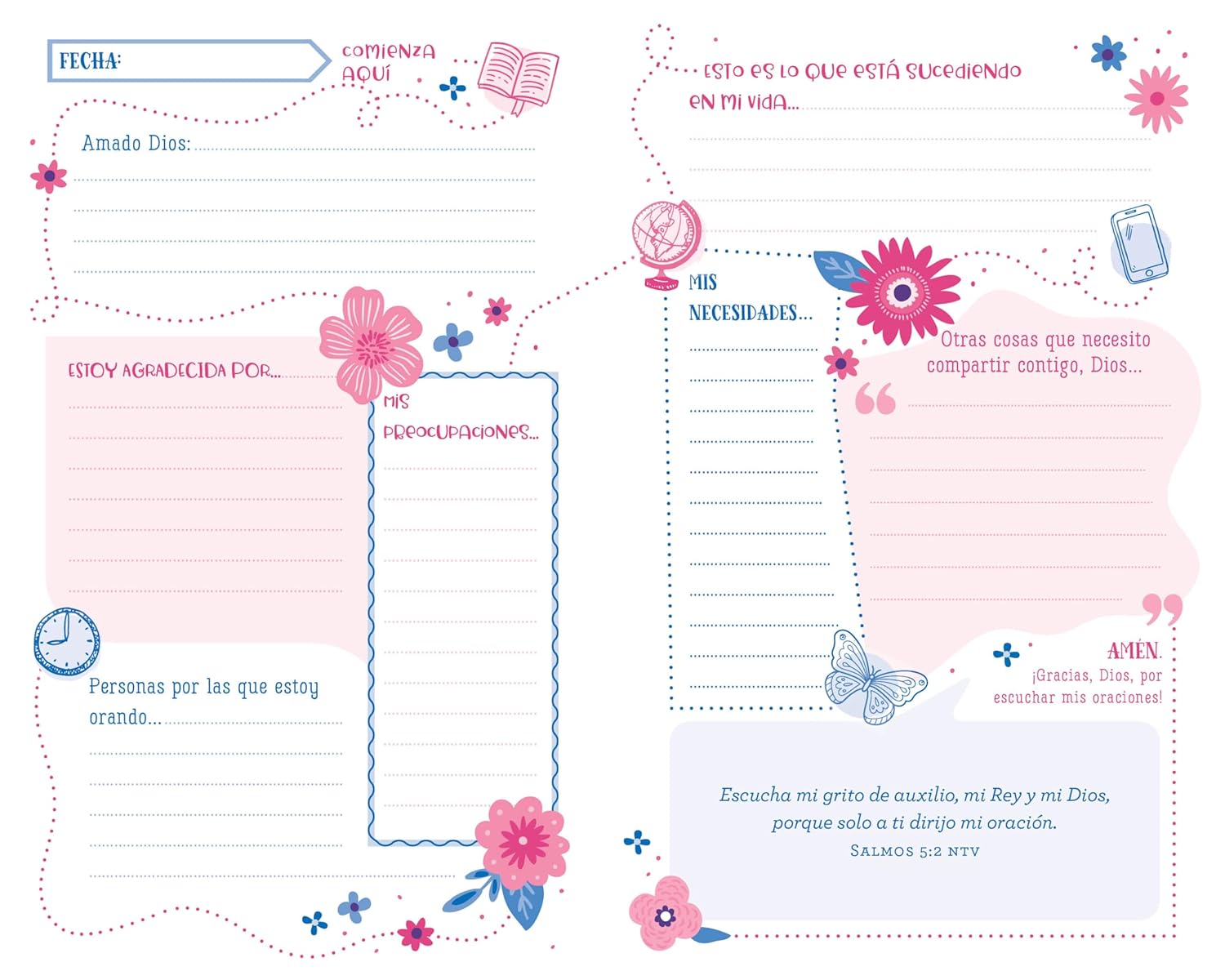 El mapa de oración para las niñas: Un Diario Creativo