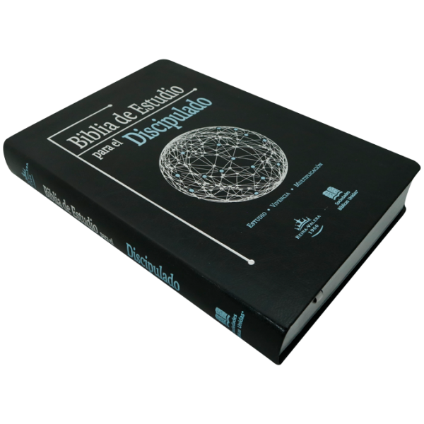 Biblia RVR1960 Estudio discipulado imit piel negra 12pt RVR086EEc - Image 4
