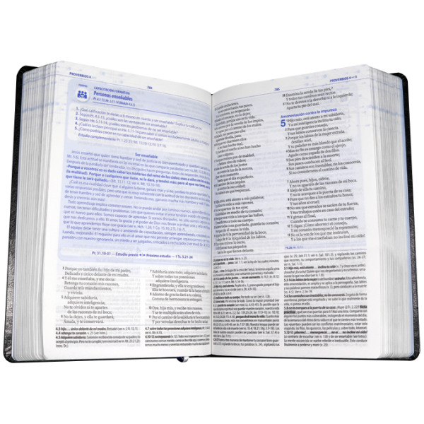 Biblia RVR1960 Estudio discipulado imit piel negra 12pt RVR086EEc - Image 3