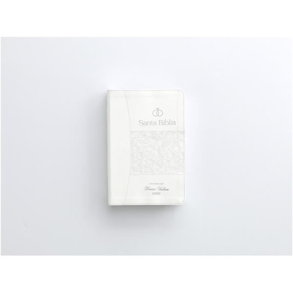 Biblia RVR1960 boda canto plateado c/caja im piel índice manual 12.5pt