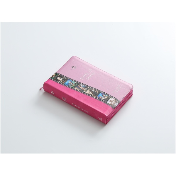 Biblia RVR1960 Heroes bitono rosa/rosa im piel cierre manual 12.5pt - Image 5