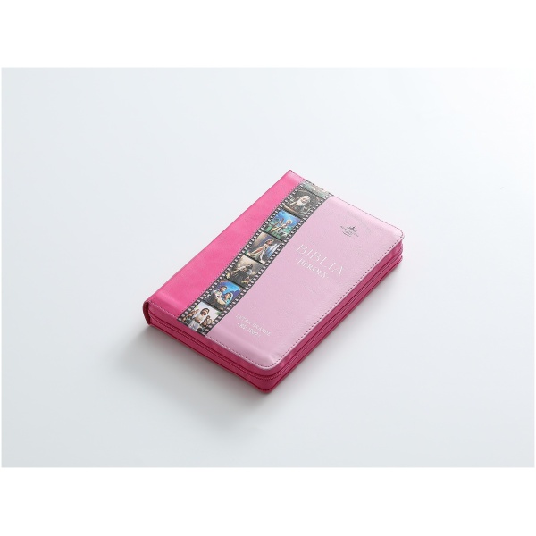 Biblia RVR1960 Heroes bitono rosa/rosa im piel cierre manual 12.5pt - Image 8