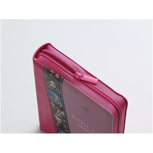 Biblia RVR1960 Heroes bitono rosa/rosa im piel cierre manual 12.5pt - Image 7