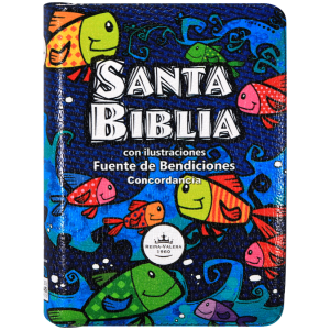 Biblia RVR1960 infantil ilust azul peces 9pt RVR045cPLMFBTIZ