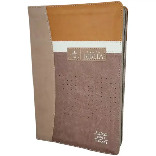 Biblia RVR1960 Agora Tech dot cafe/miel/beige im piel índice cierre 19pt
