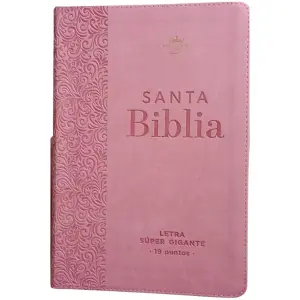 Biblia RVR1960 Efeso sup gig rosa floral im piel 19pt