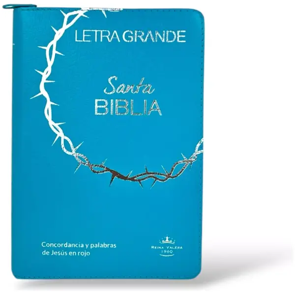 Biblia RVR1960 mediana lt gde covertex turquesa 12pt RVR.6cLGPJR
