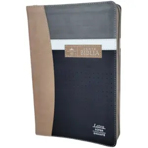 Biblia RVR1960 Agora Tech dot negro/gris/beige im piel índice cierre 19pt
