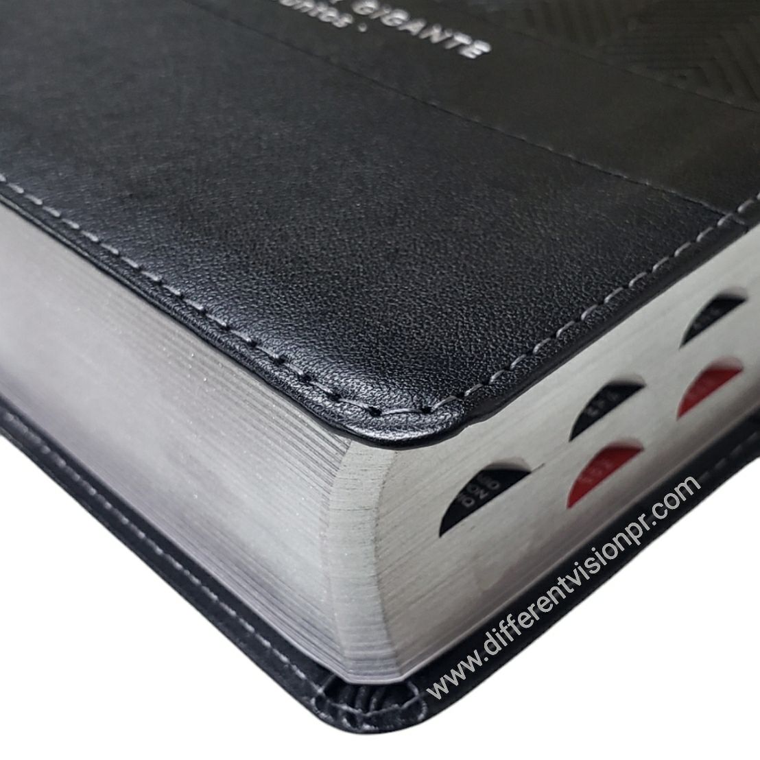 Biblia RVR1960 Efeso sup gig gris/negro GEO im piel índice 19pt