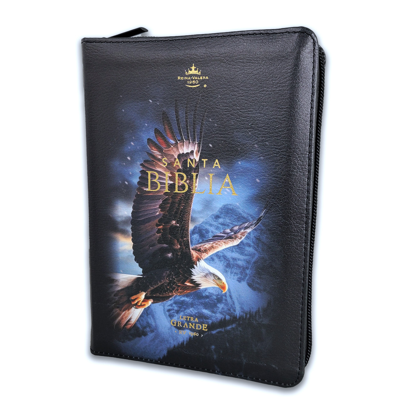 Biblia RVR1960 fortaleza aguila 2 im piel índice cierre 10pt