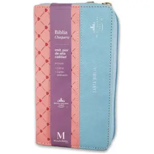 Biblia RVR1960 horizonte chequera azul/lila im piel cierre 8pt PJR