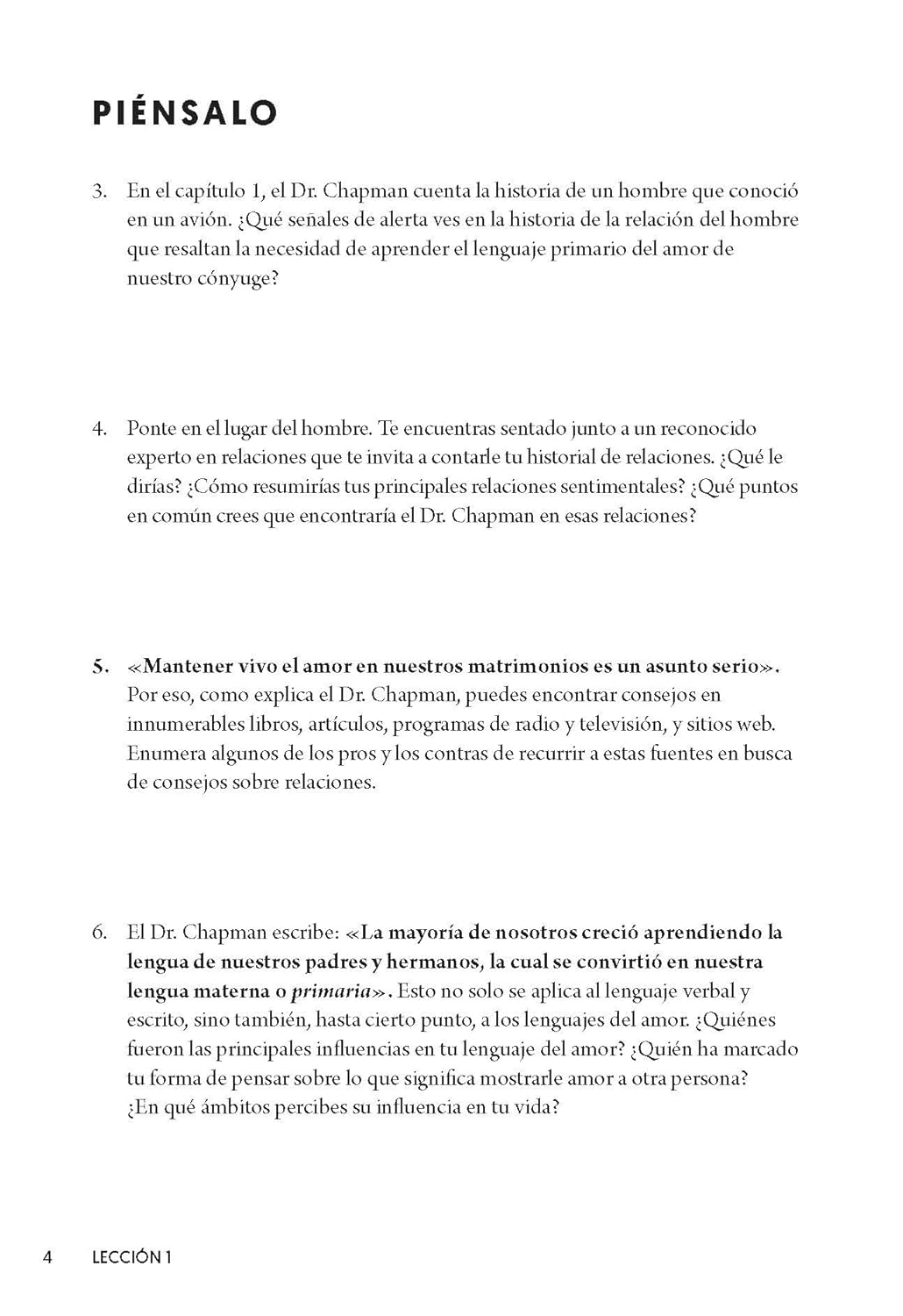 Los 5 lenguajes del amor – Cuaderno de ejercicios