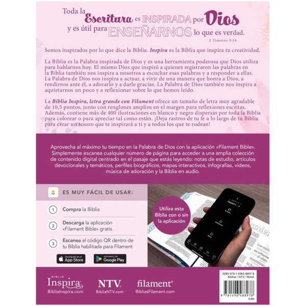 Biblia NTV Inspira con Filament primaveral grande 10.5pt - Image 5