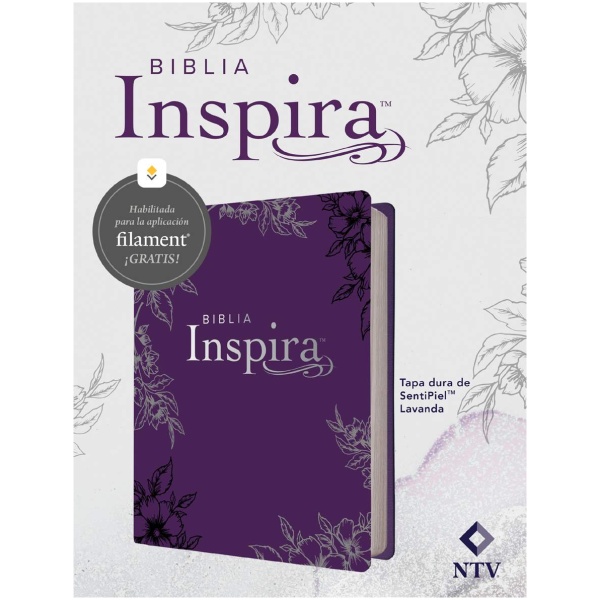 Biblia NTV Inspira con Filament lavanda 8.25pt