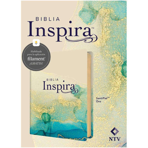 Biblia NTV Inspira con Filament oro 8.25pt