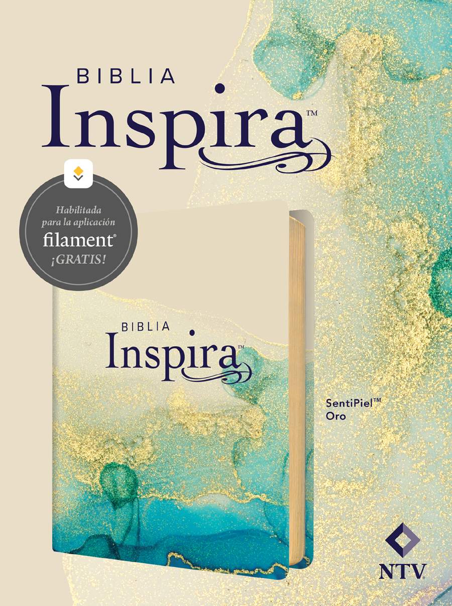 Biblia NTV Inspira con Filament oro 8.25pt